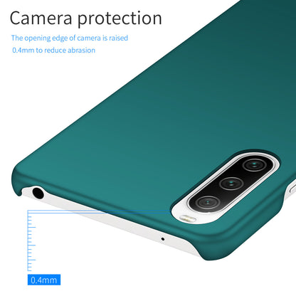 For Sony Xperia 10 III 5G / 10 III Lite Solid Color Hard PC Phone Case Anti-fall Protective Phone Back Cover