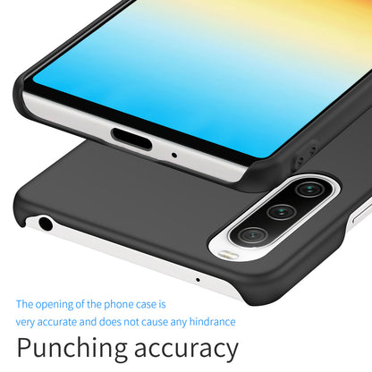 For Sony Xperia 10 III 5G / 10 III Lite Solid Color Hard PC Phone Case Anti-fall Protective Phone Back Cover