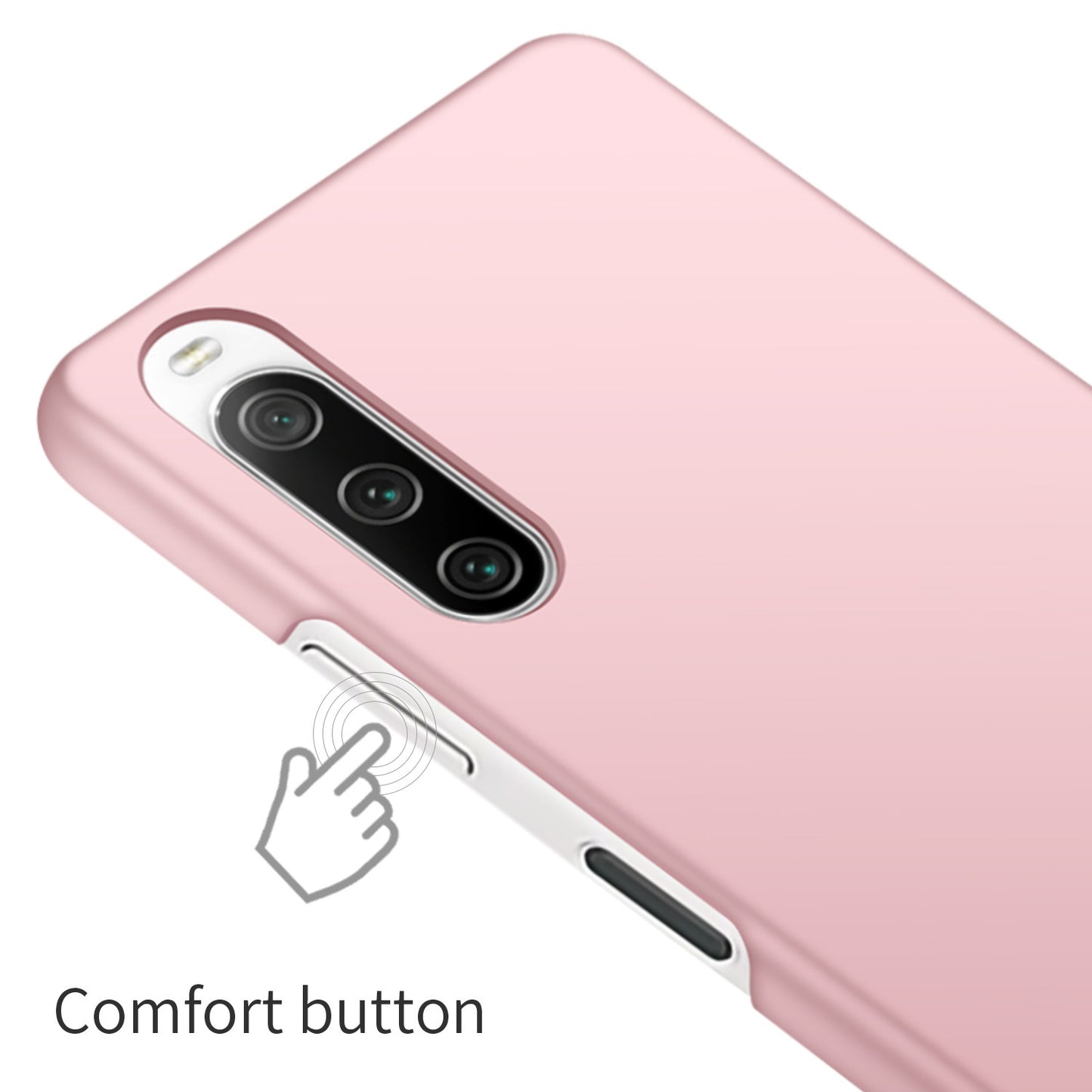 For Sony Xperia 10 III 5G / 10 III Lite Solid Color Hard PC Phone Case Anti-fall Protective Phone Back Cover