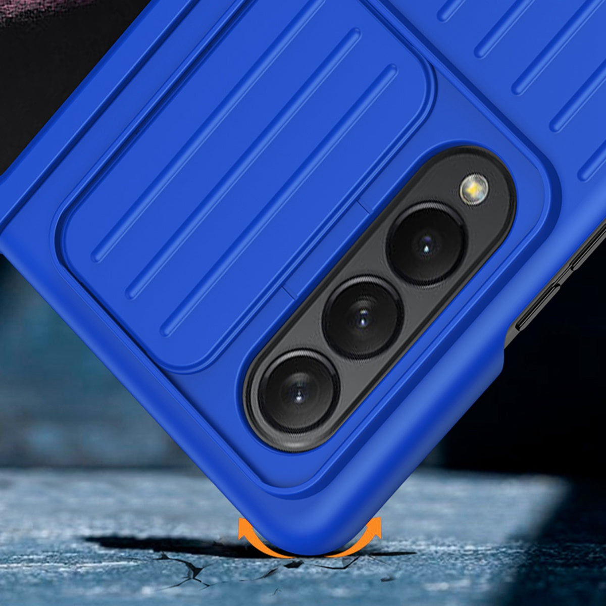For Samsung Galaxy Z Fold3 5G Phone Case Shockproof Anti-Drop Case Cell Phone PC Cover with Slide Camera Protection