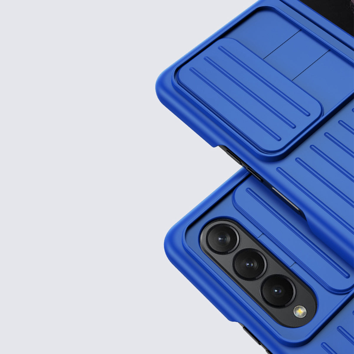 For Samsung Galaxy Z Fold3 5G Phone Case Shockproof Anti-Drop Case Cell Phone PC Cover with Slide Camera Protection