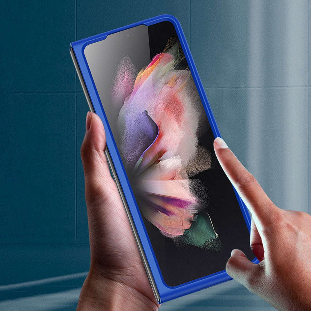 For Samsung Galaxy Z Fold3 5G Phone Case Shockproof Anti-Drop Case Cell Phone PC Cover with Slide Camera Protection