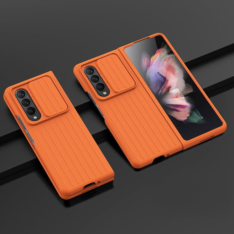 For Samsung Galaxy Z Fold3 5G Phone Case Shockproof Anti-Drop Case Cell Phone PC Cover with Slide Camera Protection