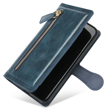 Zipper Pocket Phone Cover For iPhone 13 Pro 6.1 inch, Full Protection PU Leather Phone Flip Wallet Case Stand