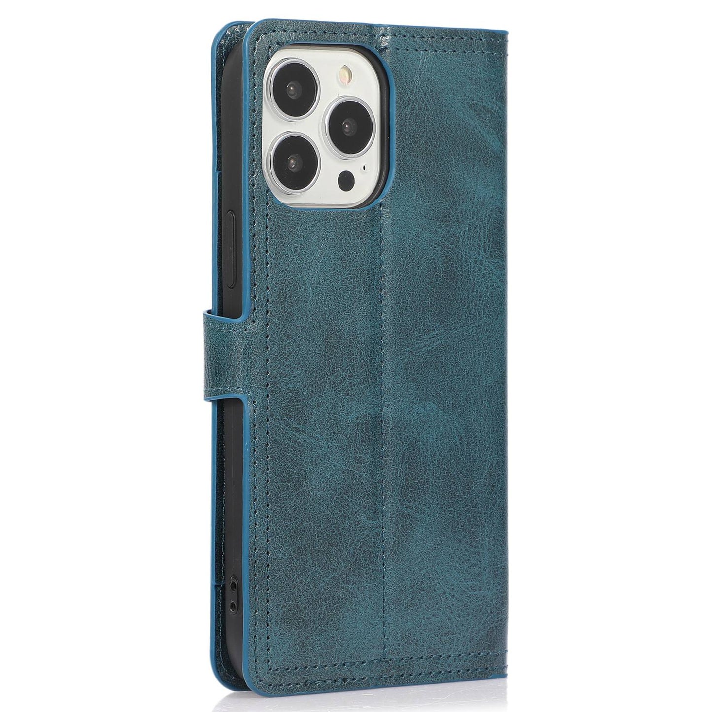 Zipper Pocket Phone Cover For iPhone 13 Pro 6.1 inch, Full Protection PU Leather Phone Flip Wallet Case Stand