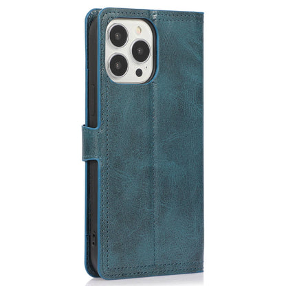 Zipper Pocket Phone Cover For iPhone 13 Pro 6.1 inch, Full Protection PU Leather Phone Flip Wallet Case Stand