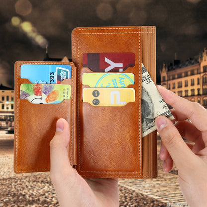 Zipper Pocket Phone Cover For iPhone 13 Pro 6.1 inch, Full Protection PU Leather Phone Flip Wallet Case Stand