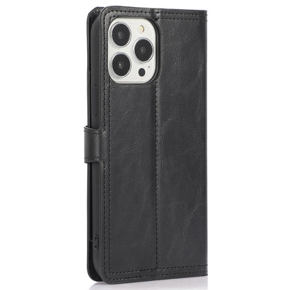 Zipper Pocket Phone Cover For iPhone 13 Pro 6.1 inch, Full Protection PU Leather Phone Flip Wallet Case Stand