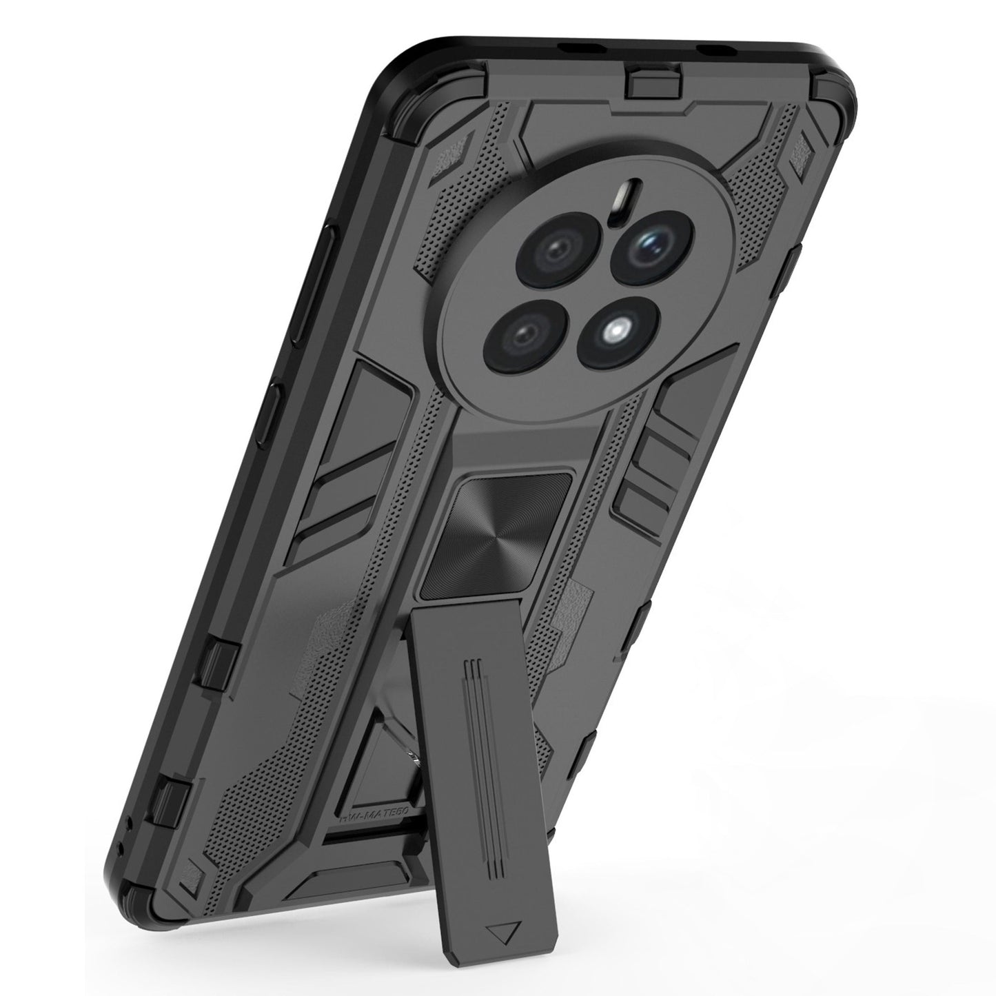 For Huawei Mate 50 4G Kickstand Design Drop-proof Phone Case Anti-scratch Hard PC Soft TPU Hybrid Back Cover