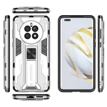 For Huawei Mate 50 4G Kickstand Design Drop-proof Phone Case Anti-scratch Hard PC Soft TPU Hybrid Back Cover
