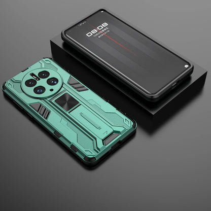 For Huawei Mate 50 Pro 4G Kickstand Design Phone Case Collision Resistant Hard PC Soft TPU Hybrid Back Cover