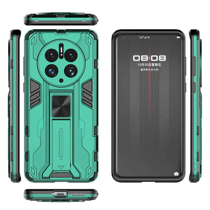 For Huawei Mate 50 Pro 4G Kickstand Design Phone Case Collision Resistant Hard PC Soft TPU Hybrid Back Cover