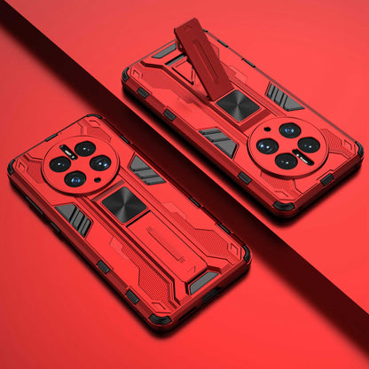 For Huawei Mate 50 Pro 4G Kickstand Design Phone Case Collision Resistant Hard PC Soft TPU Hybrid Back Cover