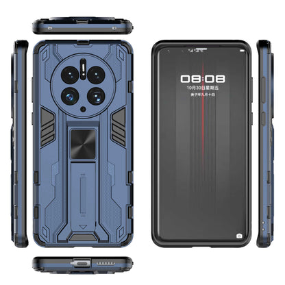 For Huawei Mate 50 Pro 4G Kickstand Design Phone Case Collision Resistant Hard PC Soft TPU Hybrid Back Cover