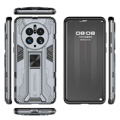 For Huawei Mate 50 Pro 4G Kickstand Design Phone Case Collision Resistant Hard PC Soft TPU Hybrid Back Cover
