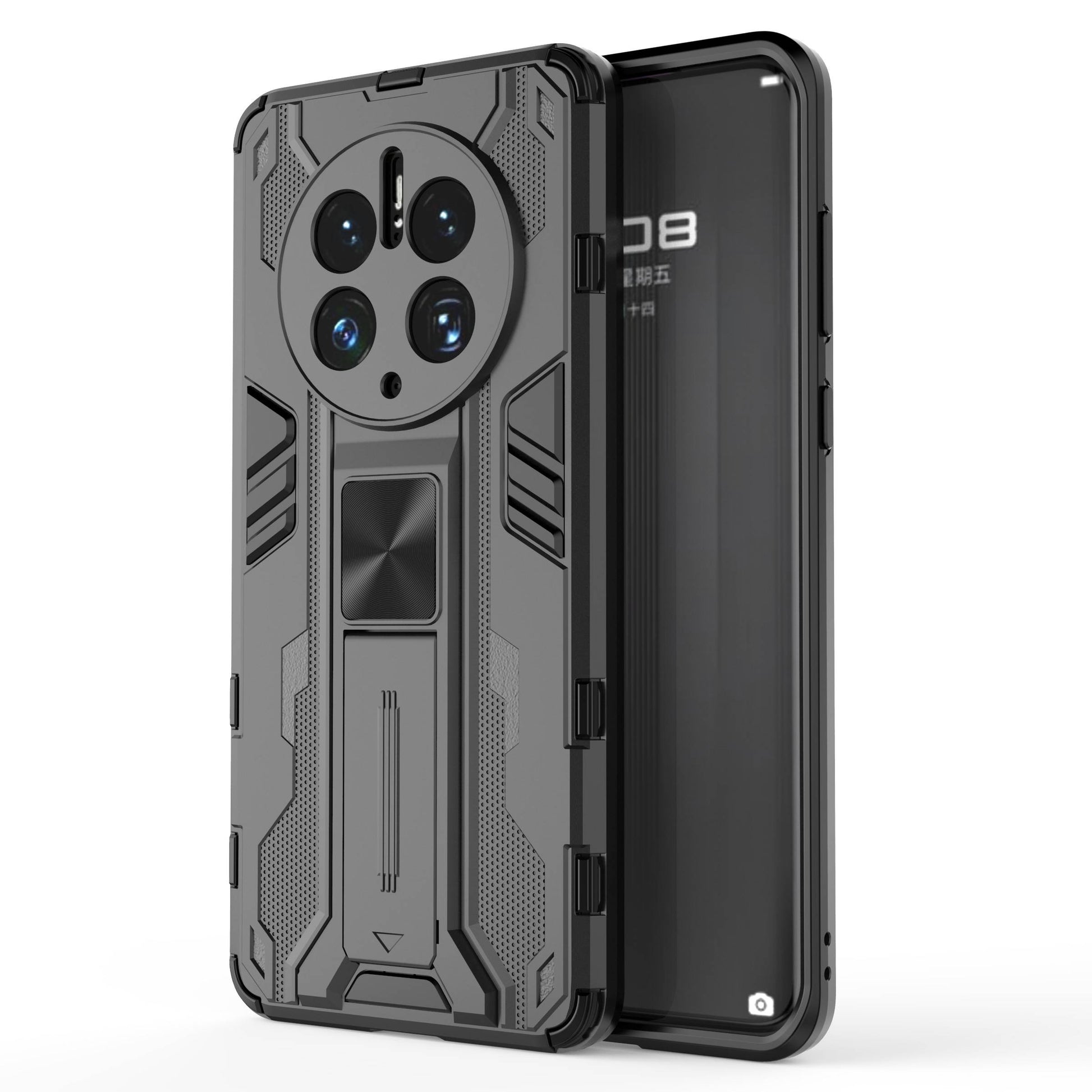 For Huawei Mate 50 Pro 4G Kickstand Design Phone Case Collision Resistant Hard PC Soft TPU Hybrid Back Cover