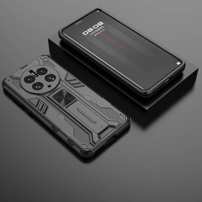 For Huawei Mate 50 Pro 4G Kickstand Design Phone Case Collision Resistant Hard PC Soft TPU Hybrid Back Cover