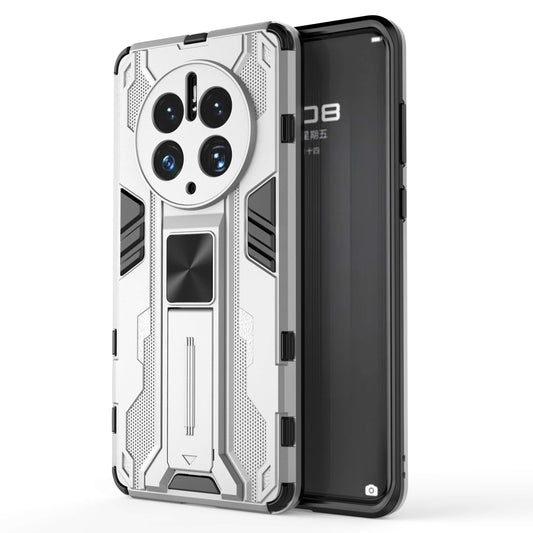 For Huawei Mate 50 Pro 4G Kickstand Design Phone Case Collision Resistant Hard PC Soft TPU Hybrid Back Cover