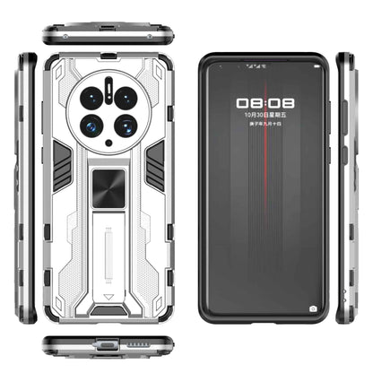 For Huawei Mate 50 Pro 4G Kickstand Design Phone Case Collision Resistant Hard PC Soft TPU Hybrid Back Cover