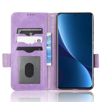 Anti-scratch Phone Case for Xiaomi 12 5G / 12X 5G / 12S 5G, PU Leather Imprinted Triangle Pattern Folio Flip Cover with Wallet Stand