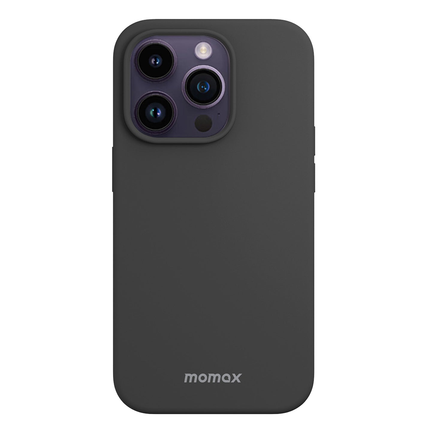 MOMAX for iPhone 14 Pro Max Skin-friendly Phone Case Drop-proof Silicone Cell Phone Cover with Microfiber Lining Compatible with Wireless Charging