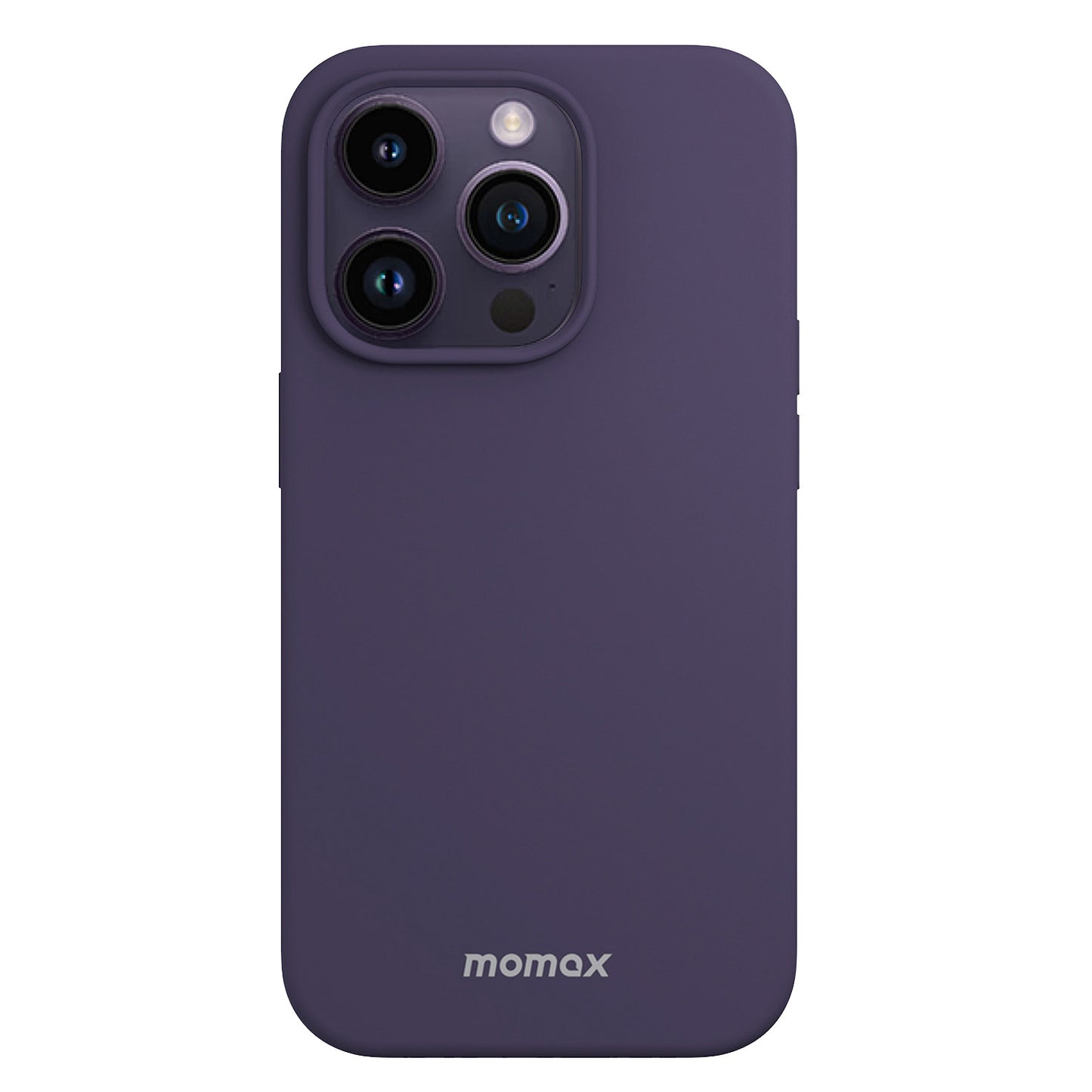MOMAX for iPhone 14 Pro Max Skin-friendly Phone Case Drop-proof Silicone Cell Phone Cover with Microfiber Lining Compatible with Wireless Charging
