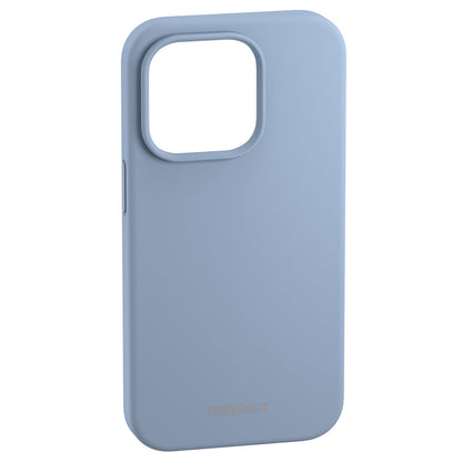 MOMAX for iPhone 14 Pro Max Skin-friendly Phone Case Drop-proof Silicone Cell Phone Cover with Microfiber Lining Compatible with Wireless Charging