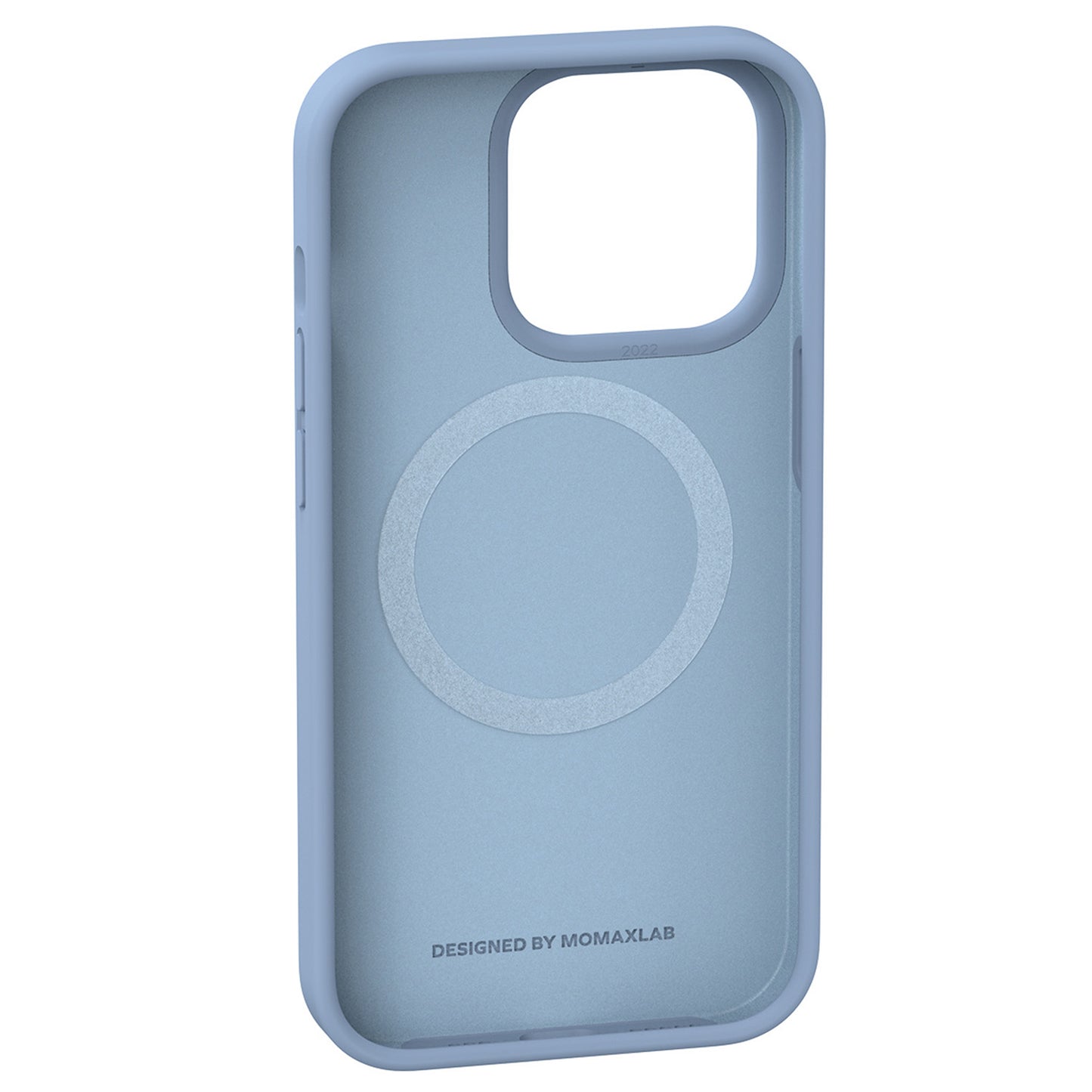 MOMAX for iPhone 14 Pro Max Skin-friendly Phone Case Drop-proof Silicone Cell Phone Cover with Microfiber Lining Compatible with Wireless Charging