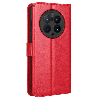 For Huawei Mate 50 Pro 4G Crazy Horse Texture Folio Flip PU Leather Anti-fingerprint Case Stand Wallet Phone Cover