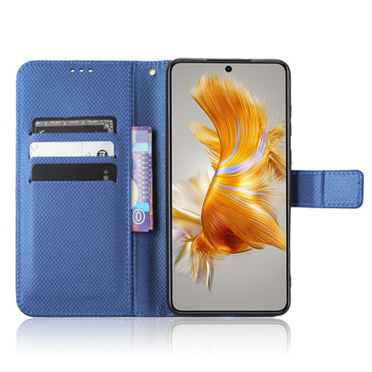 For Huawei Mate 50 4G Diamond Texture Phone Wallet Cover Anti-fingerprint Book Style PU Leather Stand Case