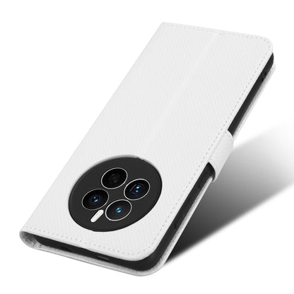 For Huawei Mate 50 4G Diamond Texture Phone Wallet Cover Anti-fingerprint Book Style PU Leather Stand Case