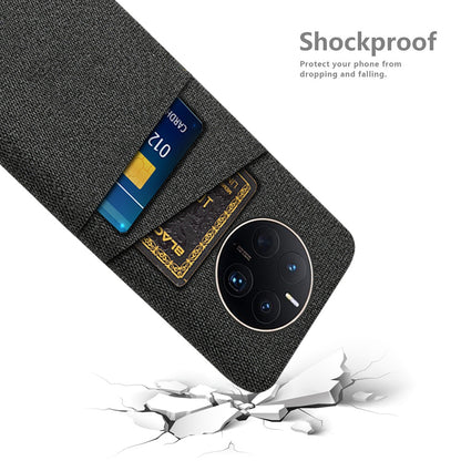 For Huawei Mate 50 Pro 4G Cloth Texture Anti-scratch Phone Case Dual Card Slots Design Protective Back Cover