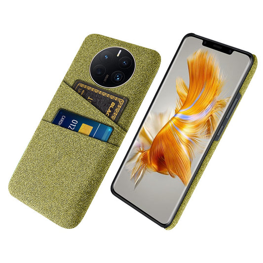 For Huawei Mate 50 Pro 4G Cloth Texture Anti-scratch Phone Case Dual Card Slots Design Protective Back Cover