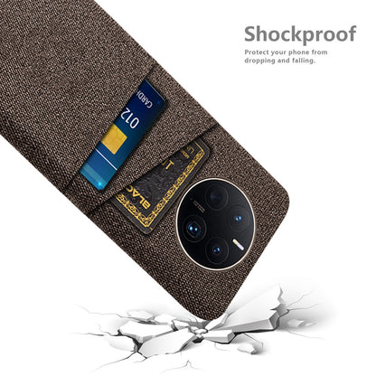 For Huawei Mate 50 Pro 4G Cloth Texture Anti-scratch Phone Case Dual Card Slots Design Protective Back Cover