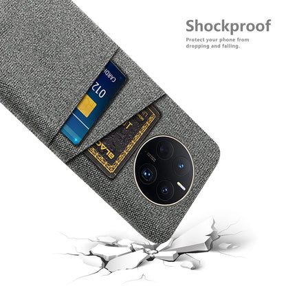 For Huawei Mate 50 Pro 4G Cloth Texture Anti-scratch Phone Case Dual Card Slots Design Protective Back Cover