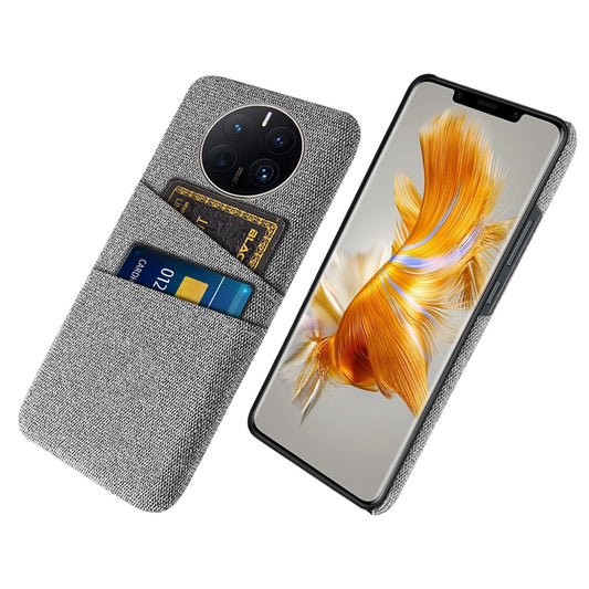 For Huawei Mate 50 Pro 4G Cloth Texture Anti-scratch Phone Case Dual Card Slots Design Protective Back Cover