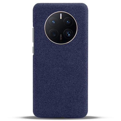 For Huawei Mate 50 Pro 4G Protective Case Anti-Scratch Hard PC+Cloth Phone Case Solid Color Shockproof Cover