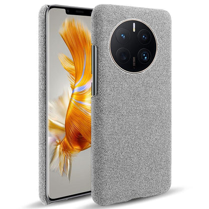 For Huawei Mate 50 Pro 4G Protective Case Anti-Scratch Hard PC+Cloth Phone Case Solid Color Shockproof Cover