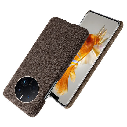 For Huawei Mate 50 Pro 4G Protective Case Anti-Scratch Hard PC+Cloth Phone Case Solid Color Shockproof Cover