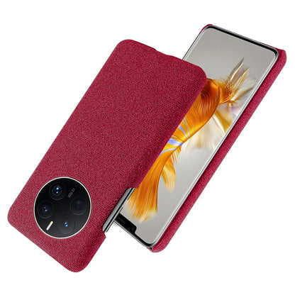 For Huawei Mate 50 Pro 4G Protective Case Anti-Scratch Hard PC+Cloth Phone Case Solid Color Shockproof Cover