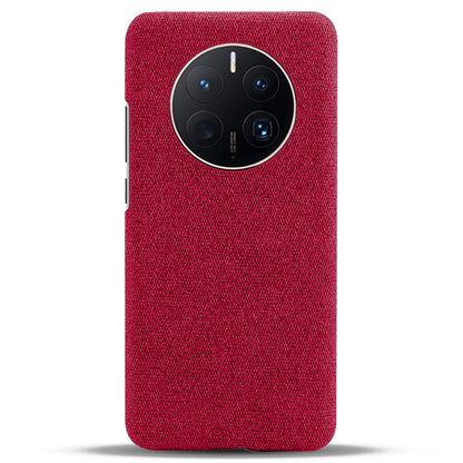 For Huawei Mate 50 Pro 4G Protective Case Anti-Scratch Hard PC+Cloth Phone Case Solid Color Shockproof Cover