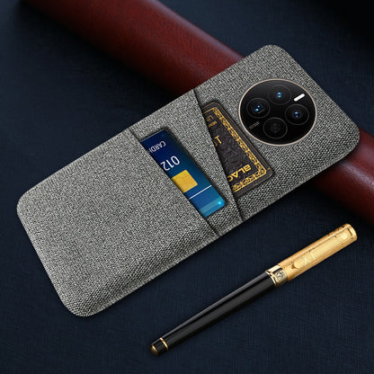For Huawei Mate 50 4G Cloth Texture Phone Anti-drop Case Dual Card Slots Design PC Protective Cover