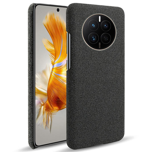 For Huawei Mate 50 4G Shockproof Case Solid Color Hard PC+Cloth Anti-Scratch Protective Cover
