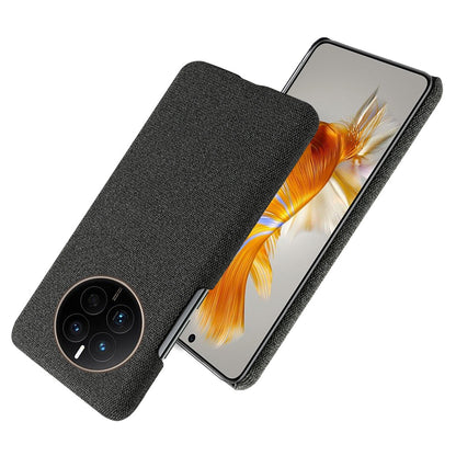 For Huawei Mate 50 4G Shockproof Case Solid Color Hard PC+Cloth Anti-Scratch Protective Cover