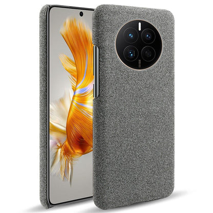 For Huawei Mate 50 4G Shockproof Case Solid Color Hard PC+Cloth Anti-Scratch Protective Cover