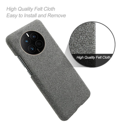 For Huawei Mate 50 4G Shockproof Case Solid Color Hard PC+Cloth Anti-Scratch Protective Cover