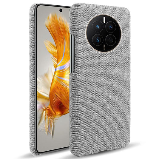 For Huawei Mate 50 4G Shockproof Case Solid Color Hard PC+Cloth Anti-Scratch Protective Cover