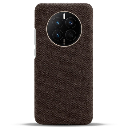 For Huawei Mate 50 4G Shockproof Case Solid Color Hard PC+Cloth Anti-Scratch Protective Cover