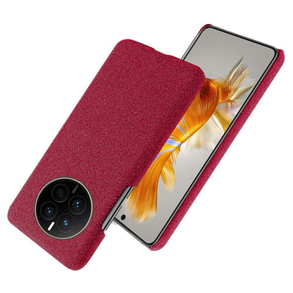 For Huawei Mate 50 4G Shockproof Case Solid Color Hard PC+Cloth Anti-Scratch Protective Cover