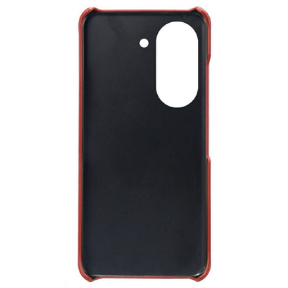 For Huawei Mate 50 4G Calf Texture PU Leather Coated Hard PC Case Anti-Slip Shockproof Protective Phone Cover